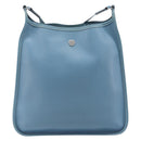 HERMES Vespa PM Shoulder Bag Courchevel Leather Light Blue Silver Auth 208764A-3
