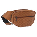 Bottega Veneta INTRECCIATO Body Bag Leather Brown Auth 208766V-1