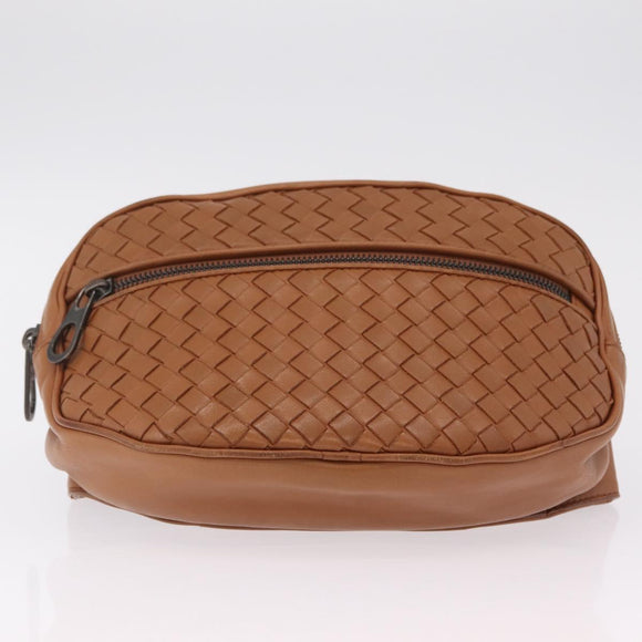 Bottega Veneta INTRECCIATO Body Bag Leather Brown Auth 208766V