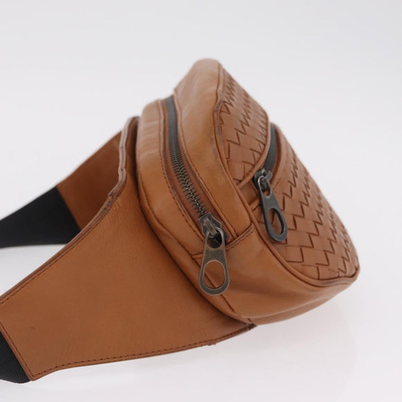 Bottega Veneta INTRECCIATO Body Bag Leather Brown Auth 208766V