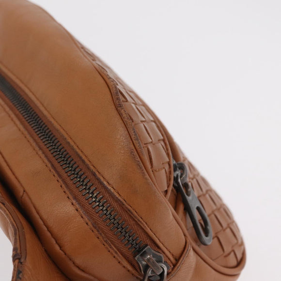 Bottega Veneta INTRECCIATO Body Bag Leather Brown Auth 208766V
