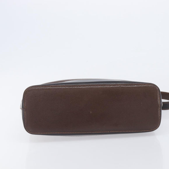 BURBERRY Shoulder Bag Leather Brown Gold Auth 208768A