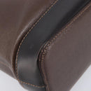 BURBERRY Shoulder Bag Leather Brown Gold Auth 208768A-15