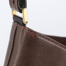 BURBERRY Shoulder Bag Leather Brown Gold Auth 208768A-9