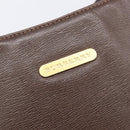 BURBERRY Shoulder Bag Leather Brown Gold Auth 208768A-11