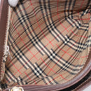 BURBERRY Shoulder Bag Leather Brown Gold Auth 208768A-12
