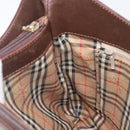 BURBERRY Shoulder Bag Leather Brown Gold Auth 208768A-19
