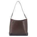 BURBERRY Shoulder Bag Leather Brown Gold Auth 208768A-2