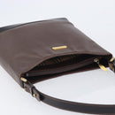 BURBERRY Shoulder Bag Leather Brown Gold Auth 208768A-6