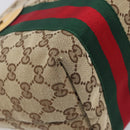 GUCCI GG Canvas Web Sherry Line Tote Bag Beige Gold 211971 Auth 208769V-13