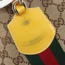 GUCCI GG Canvas Web Sherry Line Tote Bag Beige Gold 211971 Auth 208769V-16