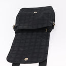 CHANEL New Travel Line Shoulder Bag Canvas Black Gold CC Auth 208770A-18