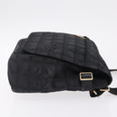 CHANEL New Travel Line Shoulder Bag Canvas Black Gold CC Auth 208770A-4
