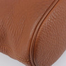 Coach Shoulder Bag Leather Brown Gold Tone Auth 208772A-13
