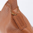 Coach Shoulder Bag Leather Brown Gold Tone Auth 208772A-15