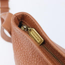 Coach Shoulder Bag Leather Brown Gold Tone Auth 208772A-16