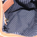 Coach Shoulder Bag Leather Brown Gold Tone Auth 208772A-18
