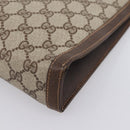 GUCCI GG Supreme Clutch Bag PVC Beige Auth 208779A-15