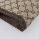GUCCI GG Supreme Clutch Bag PVC Beige Auth 208779A-16