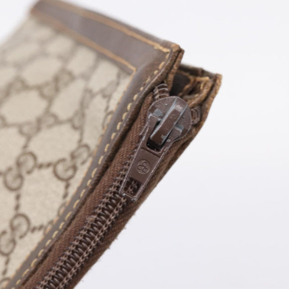 GUCCI GG Supreme Clutch Bag PVC Beige Auth 208779A