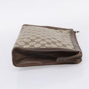 GUCCI GG Supreme Clutch Bag PVC Beige Auth 208779A-4