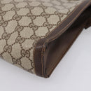 GUCCI GG Supreme Clutch Bag PVC Beige Auth 208779A-7