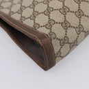 GUCCI GG Supreme Clutch Bag PVC Beige Auth 208779A-14