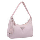 PRADA Hand Bag Nylon Pink Silver Auth 208783A-1