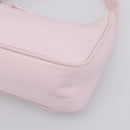 PRADA Hand Bag Nylon Pink Silver Auth 208783A-14