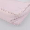 PRADA Hand Bag Nylon Pink Silver Auth 208783A-16
