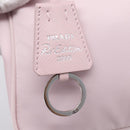 PRADA Hand Bag Nylon Pink Silver Auth 208783A-9