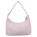 PRADA Hand Bag Nylon Pink Silver Auth 208783A-2
