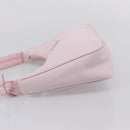 PRADA Hand Bag Nylon Pink Silver Auth 208783A-3