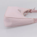 PRADA Hand Bag Nylon Pink Silver Auth 208783A-4