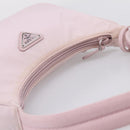 PRADA Hand Bag Nylon Pink Silver Auth 208783A-6