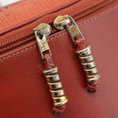 LOEWE Velazquez Tote Bag Leather Orange Gold Auth 208785-17