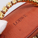 LOEWE Velazquez Tote Bag Leather Orange Gold Auth 208785-10