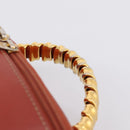 LOEWE Velazquez Tote Bag Leather Orange Gold Auth 208785-8