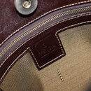 FENDI Zucca Canvas Mamma Baguette Shoulder Bag Brown Black Auth 208788V-15