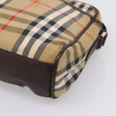 Burberrys Nova Check Shoulder Bag Canvas Beige Gold Auth 208790-9