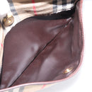 Burberrys Nova Check Shoulder Bag Canvas Beige Gold Auth 208790-12