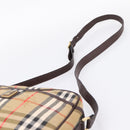 Burberrys Nova Check Shoulder Bag Canvas Beige Gold Auth 208790-14