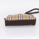 Burberrys Nova Check Shoulder Bag Canvas Beige Gold Auth 208790-5