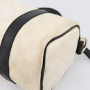 GUCCI GG Supreme Hand Bag PVC White Gold 193604 Auth 208793-12