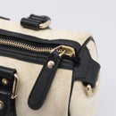 GUCCI GG Supreme Hand Bag PVC White Gold 193604 Auth 208793-14