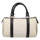 GUCCI GG Supreme Hand Bag PVC White Gold 193604 Auth 208793-3