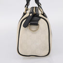 GUCCI GG Supreme Hand Bag PVC White Gold 193604 Auth 208793-4