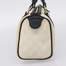 GUCCI GG Supreme Hand Bag PVC White Gold 193604 Auth 208793-5