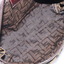 FENDI Zucca Canvas Clutch Bag Black Brown Auth 208796A-15