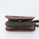 LOEWE Shoulder Bag Suede Green Gold Auth 208798A-5